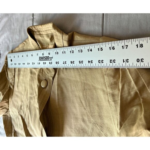 I.Magnin Nipon Coature One Button Blazer Jacket Mandarin Collar Brown Size 12 - Picture 5 of 9